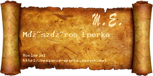 Mészáros Eperke névjegykártya